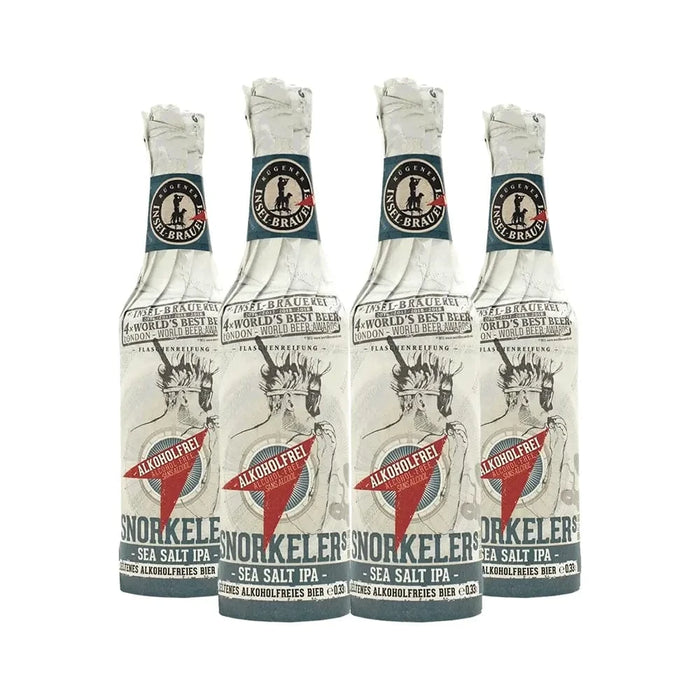 Insel Brauerei Snorkeler's Alcohol Free Sea Salt IPA Pack of 4 Sans Drinks Bundle Insel-Brauerei
