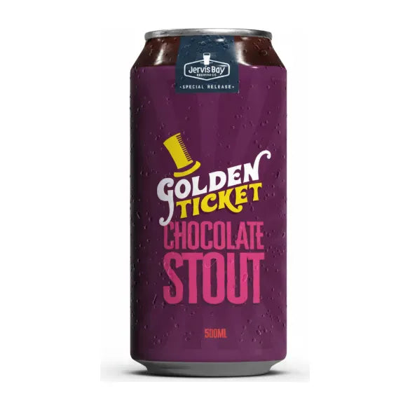 Jervis Bay Golden Ticket Chocolate Stout 500ml Can Craft Beer Jervis Bay