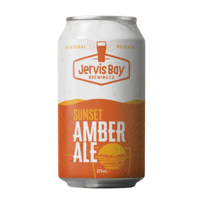 Jervis Bay Sunset Amber Ale 375ml Can Craft Beer Jervis Bay Brewing Co