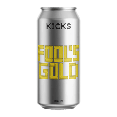Kicks Fool's Gold Hazy IPA 440ml Can Craft Beer Kicks Brewing
