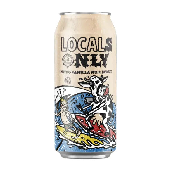 Local Brewing Co. x Bells Beach Locals Only Nitro Vanilla Milk Stout 440ml Can Craft Beer Bells Beach Brewing
