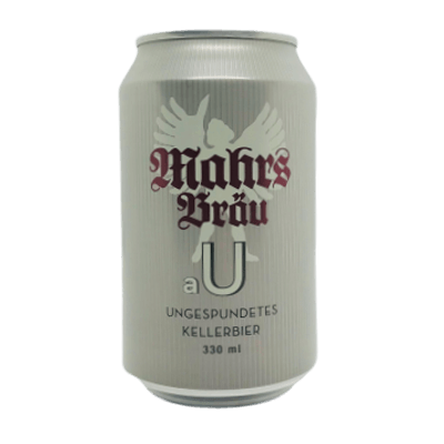 Mahr's Brau aU Ungespundet Naturtrub Kellerbier 330ml Can Craft Beer Mahr's Brau