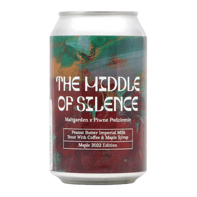 Maltgarden x Piwne Podzieme The Middle of Silence 2022 Peanut Butter Imperial Milk Stout 330ml Can Craft Beer Maltgarden