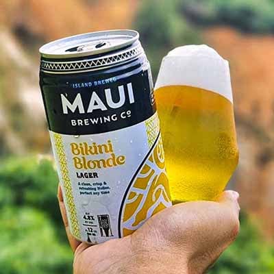 Maui Bikini Blonde Lager 375ml Can Craft Beer Maui Brewing Company