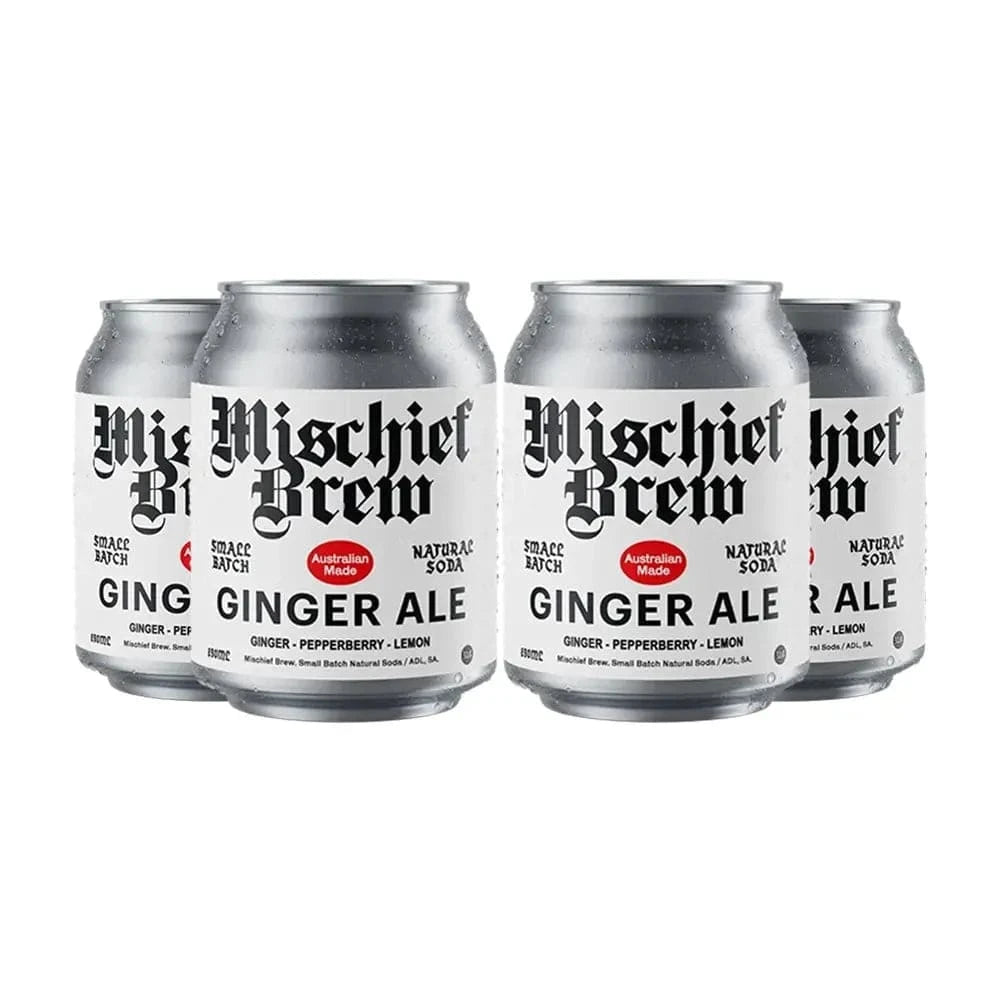Mischief Brew Ginger Ale Pack of 4 Sans Drinks Bundle Mischief Brew