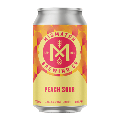 Mismatch Peach Sour 375ml Can Craft Beer Mismatch Brewing Company