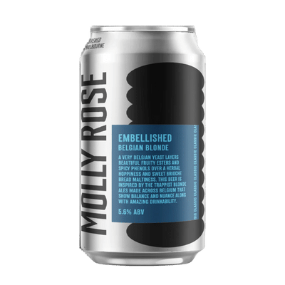 Molly Rose Embellished Belgian Blonde 375ml Can Craft Beer Molly Rose Brewing
