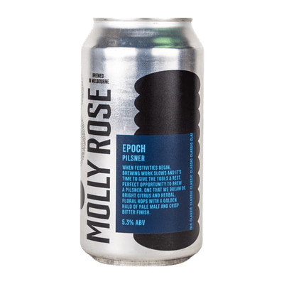 Molly Rose Epoch Pilsner 375ml Can Craft Beer Molly Rose Brewing