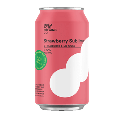 Molly Rose Strawberry Sublime Alcohol Free Strawberry Lime Gose 375ml Can Craft Beer Molly Rose Brewing