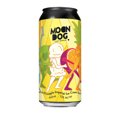Moon Dog Conga Lines Passion Fruit Pineapple Imperial Ice Cream Sour Ale 440ml Can Craft Beer Moon Dog Craft Brewery