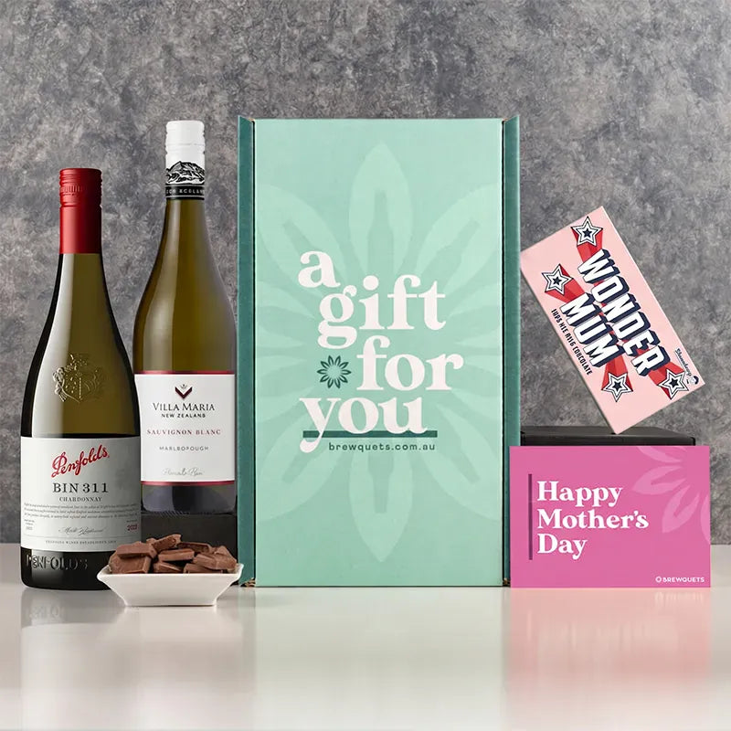 Mother's Day Duo Wine Hamper Duo White (Sauvignon Blanc & Chardonnay) Gift Packs Brewquets
