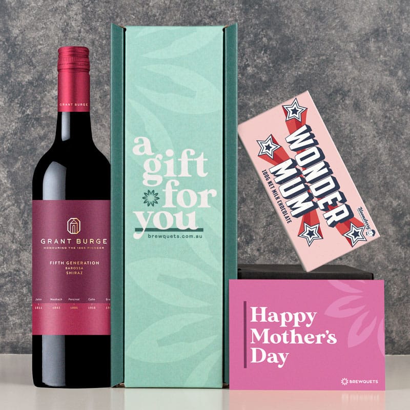 Mother's Day Wine & Chocolate Hamper Shiraz Gift Packs Brewquets