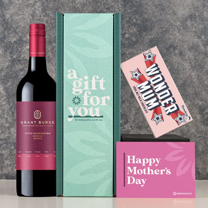 Mother's Day Wine & Chocolate Hamper Shiraz Gift Packs Brewquets