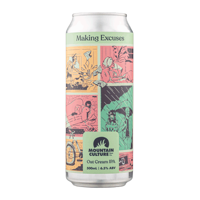 Mountain Culture Making Excuses Oat Cream IPA 500ml Can Craft Beer Mountain Culture Beer Co.
