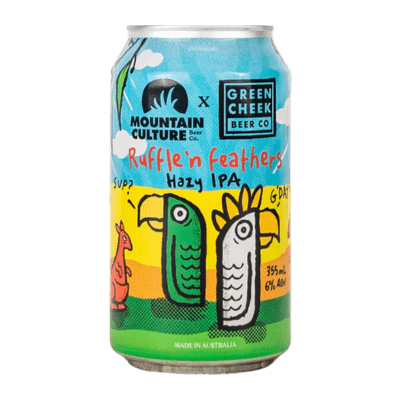 Mountain Culture x Green Cheek Ruffle'n Feathers Hazy IPA 355ml Can Craft Beer Mountain Culture Beer Co.