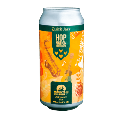 Mountain Culture x Hop Nation Quick Jazz Oat Cream IPA 440ml Can Craft Beer Mountain Culture Beer Co.