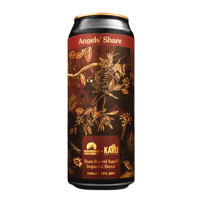 Mountain Culture x Karu Distillery Angels' Share Rum Barrel Aged Imperial Stout 500ml Can Mountain Culture Beer Co.