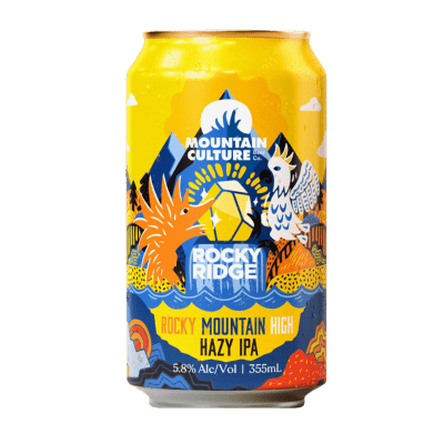 Mountain Culture x Rocky Ridge Rocky Mountain High Hazy IPA 375ml Can Craft Beer Mountain Culture