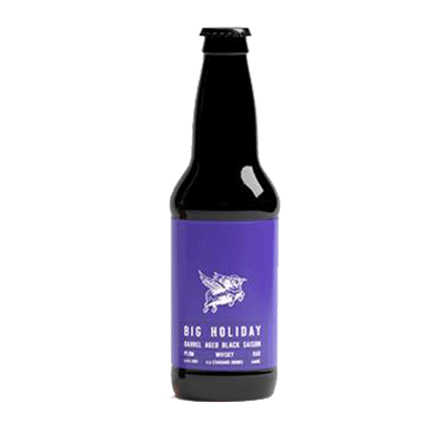 New England Big Holiday Whisky Barrel Aged Black Saison 330ml Bottle Craft Beer New England Brewing Co.