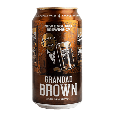 New England Grandad Brown Ale Craft Beer New England Brewing Co.