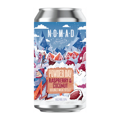 Nomad Powder Day Raspberry & Coconut Double Milk Stout 440ml Can Craft Beer Nomad Brewing Co.