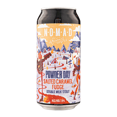 Nomad Powder Day Salted Caramel Fudge Double Milk Stout 440ml Can Craft Beer Nomad Brewing Co.