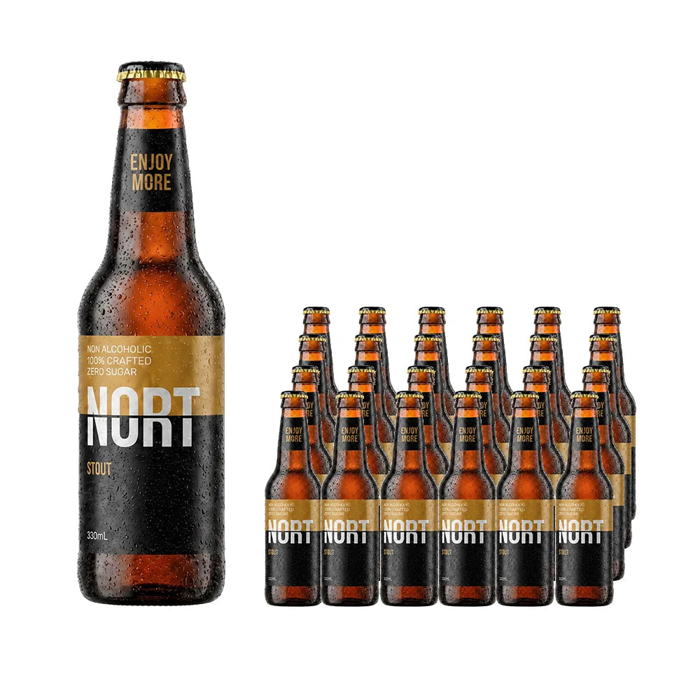 Nort Non Alcoholic Stout 330ml Pack of 24 Sans Drinks Bundle Beer Cartel