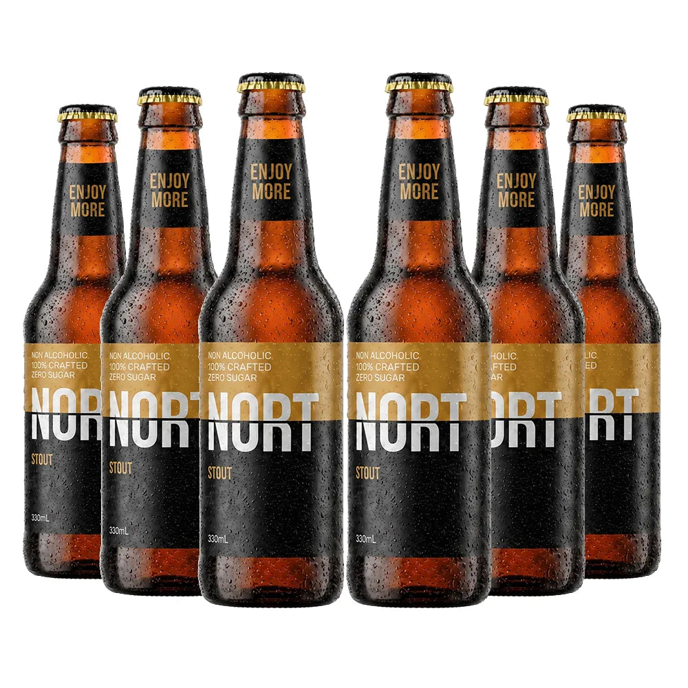 Nort Non Alcoholic Stout 330ml Pack of 6 Sans Drinks Bundle Beer Cartel