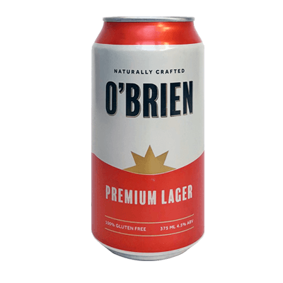 O'Brien Gluten Free Premium Lager 375ml Can Craft Beer O'Brien Brewing