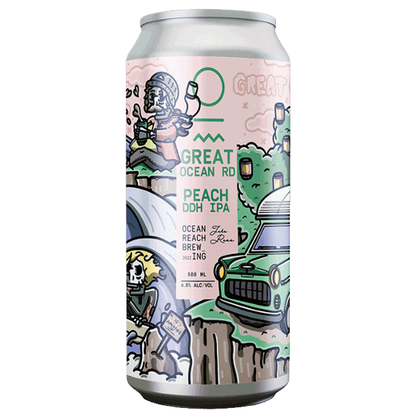 Ocean Reach Artist Series Great Ocean Rd Peach DDH IPA 500ml Can Craft Beer Ocean Reach Brewing