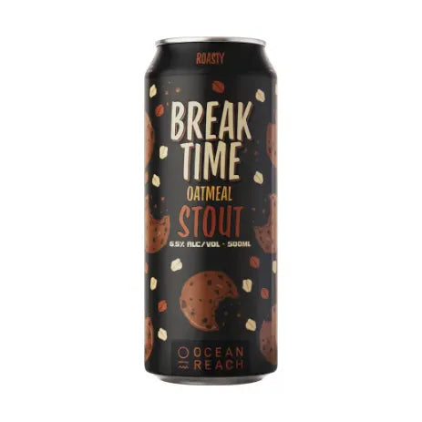 Ocean Reach Break Time Oatmeal Stout 500ml Can Craft Beer Ocean Reach
