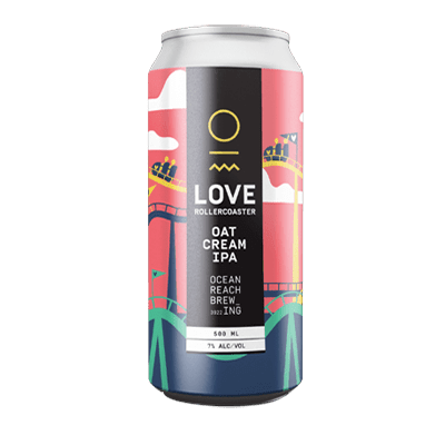 Ocean Reach Love Rollercoaster Oat Cream IPA 500ml Can Craft Beer Ocean Reach Brewing