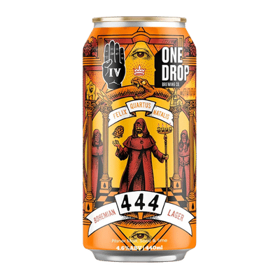 One Drop 444 Bohemian Lager 440ml Can Craft Beer One Drop Brewing Co