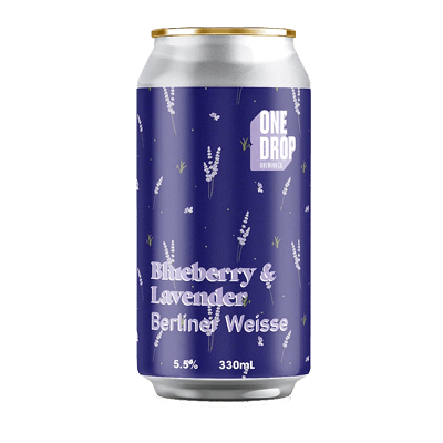 One Drop Blueberry & Lavender Berliner Weisse Craft Beer One Drop Brewing Co