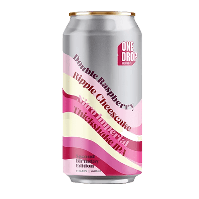 One Drop Double Raspberry Ripple Cheesecake Nitro Imperial Thickshake IPA Craft Beer One Drop Brewing Co