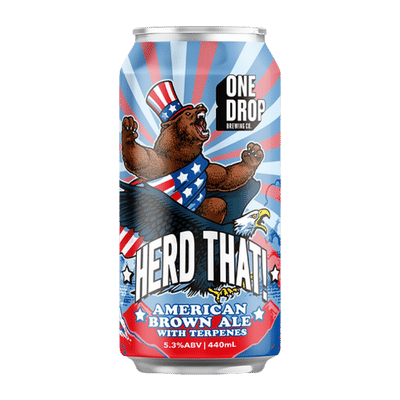 One Drop Herd That American Brown 440ml Can Craft Beer One Drop Brewing Co