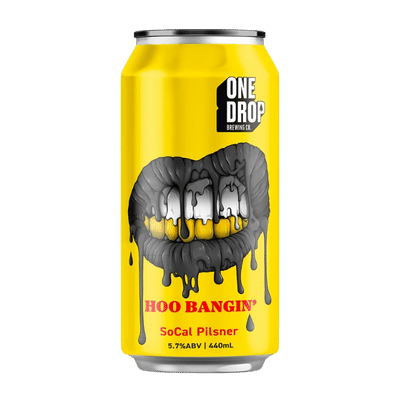 One Drop Hoo Bangin' SoCal Pilsner 440ml Can Craft Beer One Drop Brewing Co