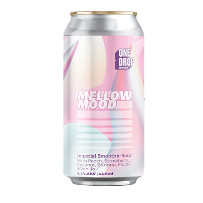 One Drop Mellow Mood Peach Smoothie Sour 440ml Can Craft Beer One Drop Brewing Co