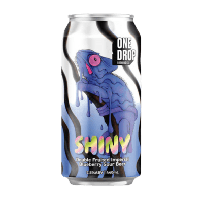 One Drop Shiny Blueberry Sour - Double Fruited Imperial Kettle Sour 440ml Can Craft Beer One Drop