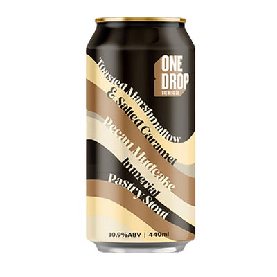 One Drop Toasted Marshmallow & Salted Caramel Pecan Mudcake Imperial Pastry Stout 440ml Can Craft Beer One Drop Brewing Co
