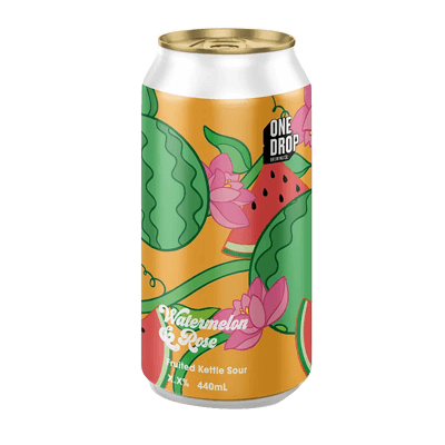 One Drop Watermelon & Rose Sour Single Craft Beer One Drop Brewing Co