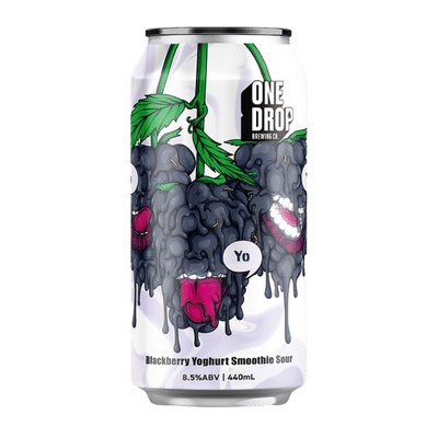 One Drop Yo Yo Yo Blackberry Yoghurt Smoothie Sour 440ml Can Craft Beer One Drop Brewing Co