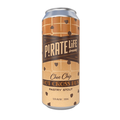Pirate Life Choc Chip Hot Cross Bun Pastry Stout 500ml Can Craft Beer Pirate Life Brewing