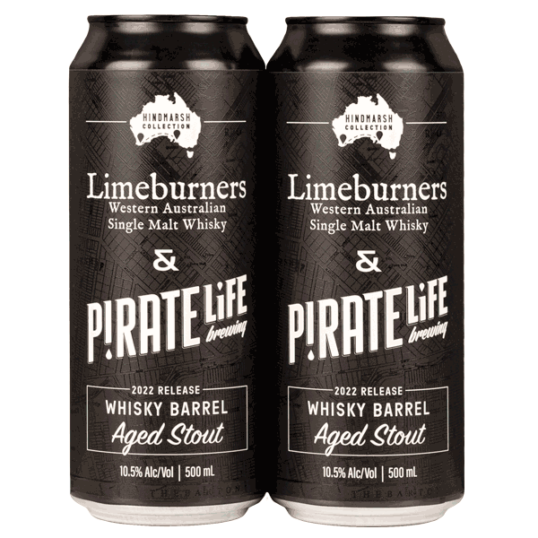 Pirate Life /Limeburners 2022 Whisky Barrel Aged Imperial Stout 500ml Can Twin Pack Craft Beer Pirate Life Brewing