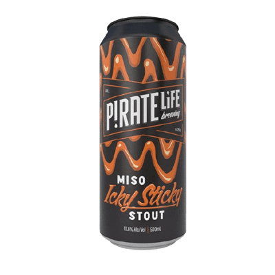 Pirate Life Miso Icky Sticky Stout 500ml Can Craft Beer Pirate Life Brewing