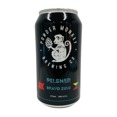 Powder Monkey Bravo Zulu Pilsner 375ml Can Craft Beer Beer Cartel
