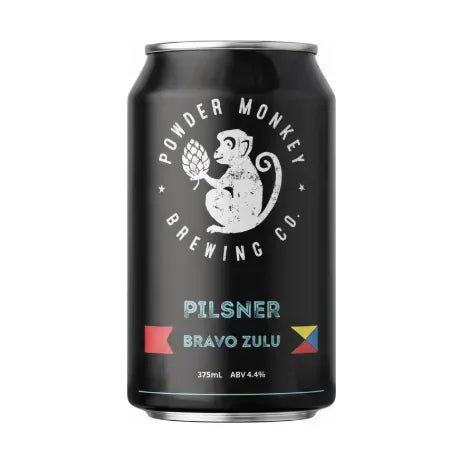Powder Monkey Bravo Zulu Pilsner 375ml Can Craft Beer Powder Monkey Brewing Co