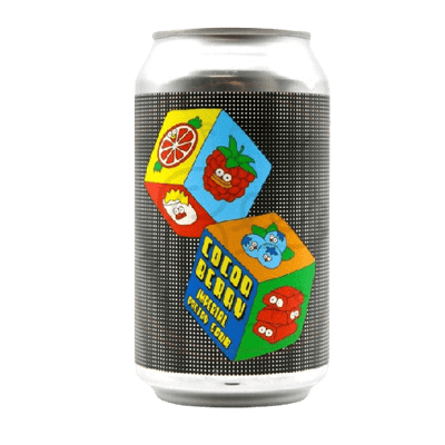 Prairie Cocoa Berry Imperial Pastry Sour w/ Orange, Lemon, Lime, Raspberry, Blueberry, Grapefruit, Cacao Nibs and Toasted Marshmallow 355ml Can Craft Beer Prairie