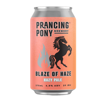 Prancing Pony Blaze of Haze Hazy Pale Ale 375ml Can Craft Beer Prancing Pony Brewery