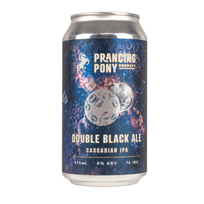 Prancing Pony Double Black Cascadian IPA 375ml Can Craft Beer Prancing Pony Brewery
